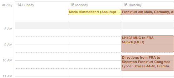 TripIt ical feed